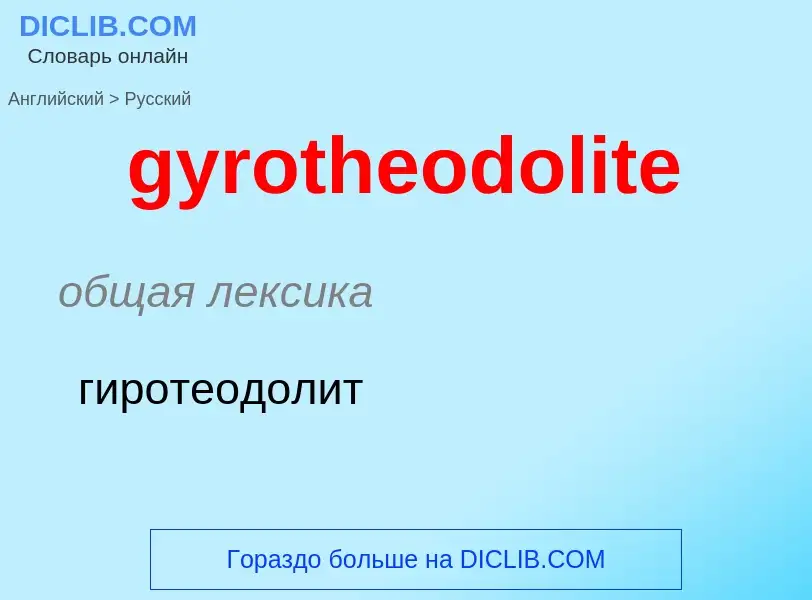 Как переводится gyrotheodolite на Русский язык