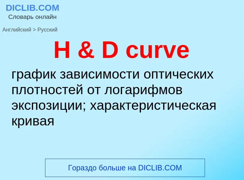 Traduzione di &#39H & D curve&#39 in Russo