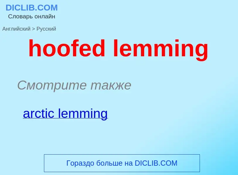 Traduzione di &#39hoofed lemming&#39 in Russo