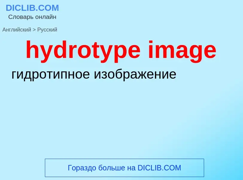 Traduzione di &#39hydrotype image&#39 in Russo