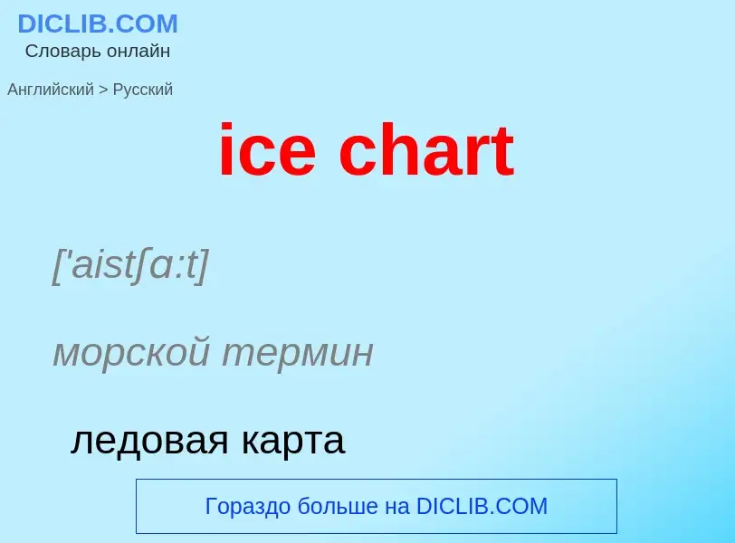 Vertaling van &#39ice chart&#39 naar Russisch