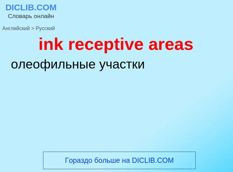 What is the Russian for ink receptive areas? Translation of &#39ink receptive areas&#39 to Russian