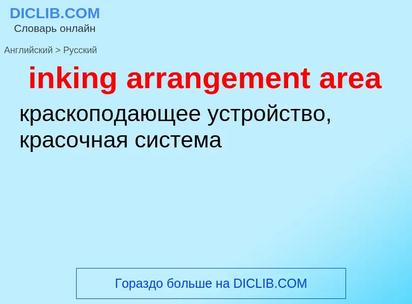 What is the Russian for inking arrangement area? Translation of &#39inking arrangement area&#39 to R