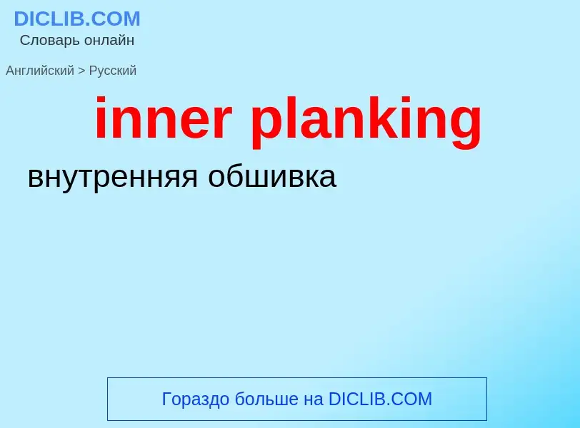 Как переводится inner planking на Русский язык