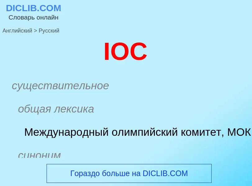 Как переводится IOC на Русский язык