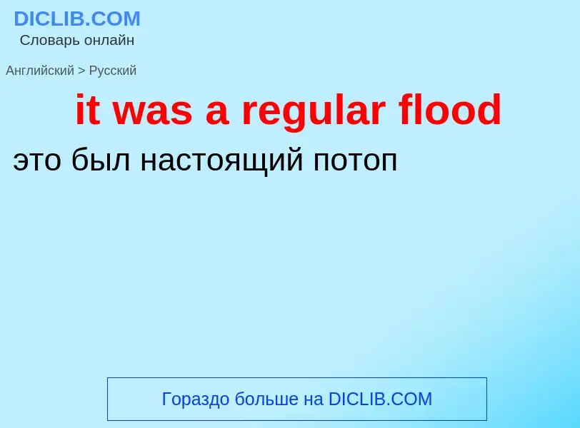 Vertaling van &#39it was a regular flood&#39 naar Russisch