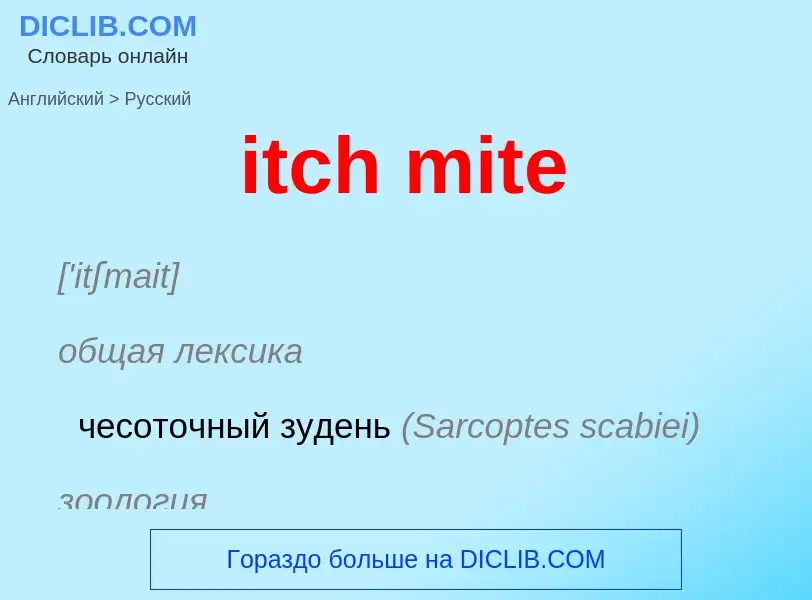 Μετάφραση του &#39itch mite&#39 σε Ρωσικά