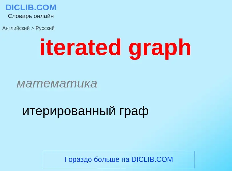 Vertaling van &#39iterated graph&#39 naar Russisch