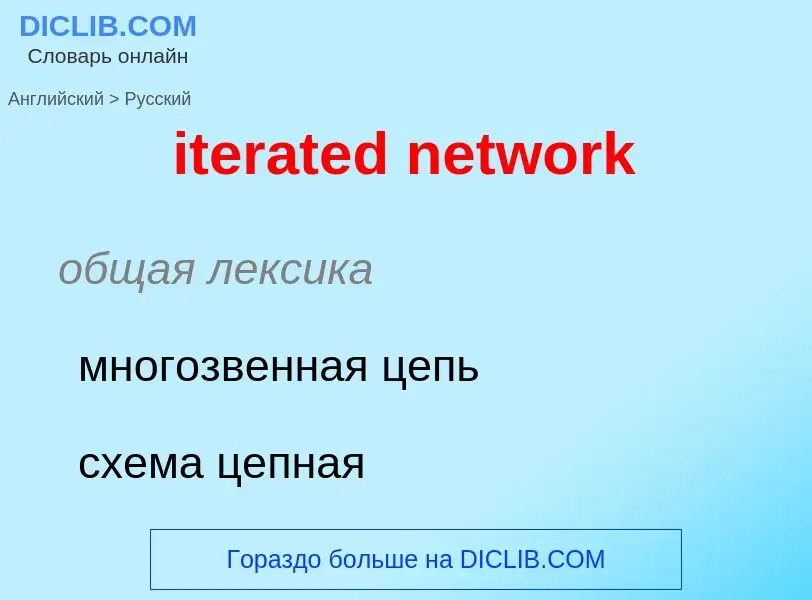 ¿Cómo se dice iterated network en Ruso? Traducción de &#39iterated network&#39 al Ruso