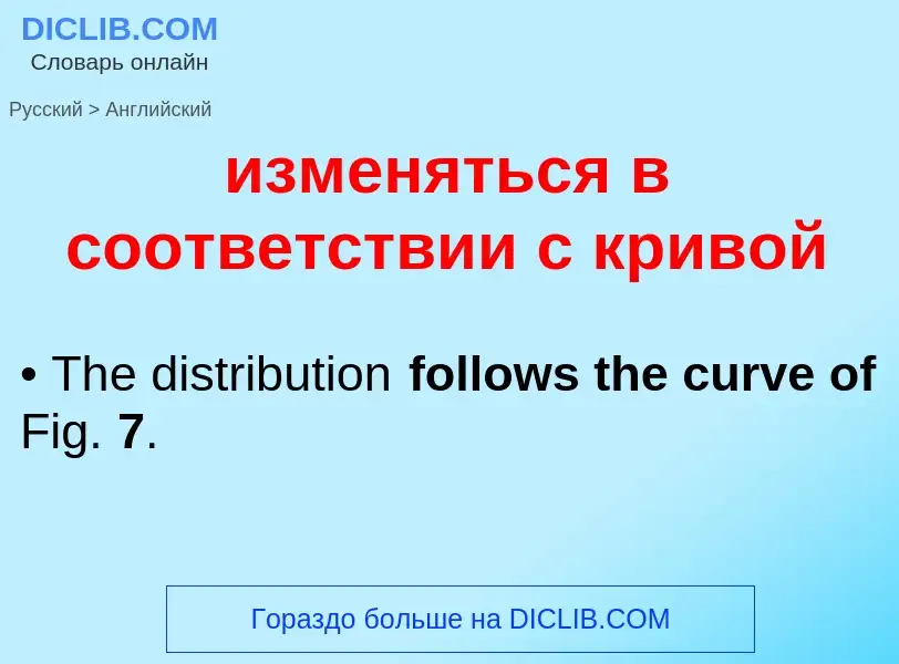 Traduzione di &#39изменяться в соответствии с кривой&#39 in Inglese