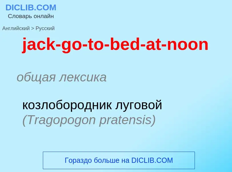 ¿Cómo se dice jack-go-to-bed-at-noon en Ruso? Traducción de &#39jack-go-to-bed-at-noon&#39 al Ruso