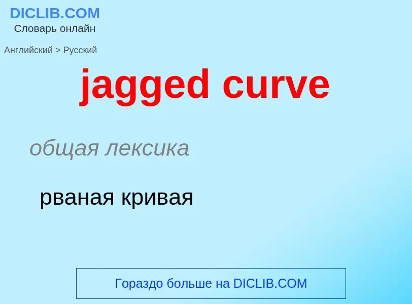 ¿Cómo se dice jagged curve en Ruso? Traducción de &#39jagged curve&#39 al Ruso