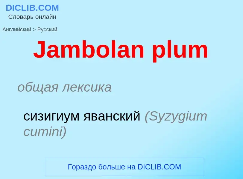 Μετάφραση του &#39Jambolan plum&#39 σε Ρωσικά