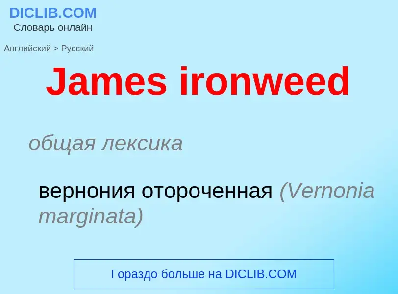 Μετάφραση του &#39James ironweed&#39 σε Ρωσικά