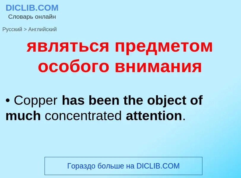 ¿Cómo se dice являться предметом особого внимания en Inglés? Traducción de &#39являться предметом ос