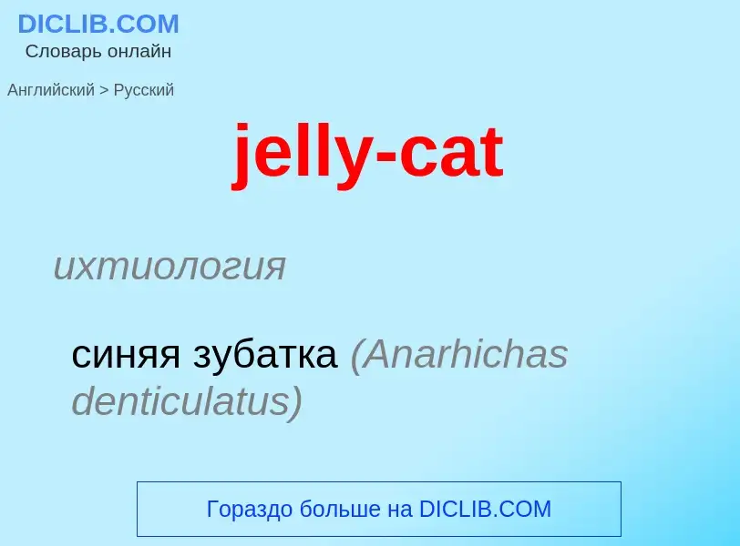 ¿Cómo se dice jelly-cat en Ruso? Traducción de &#39jelly-cat&#39 al Ruso