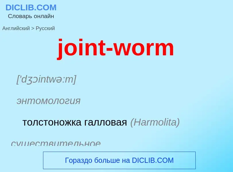 Как переводится joint-worm на Русский язык