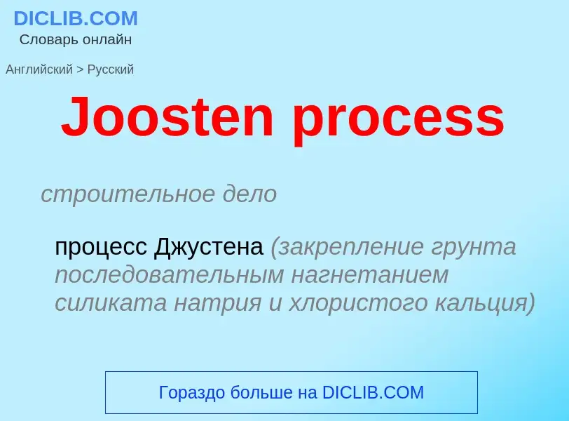 What is the الروسية for Joosten process? Translation of &#39Joosten process&#39 to الروسية