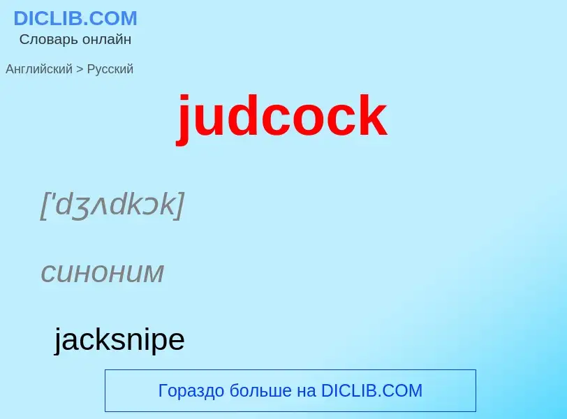 Como se diz judcock em Russo? Tradução de &#39judcock&#39 em Russo