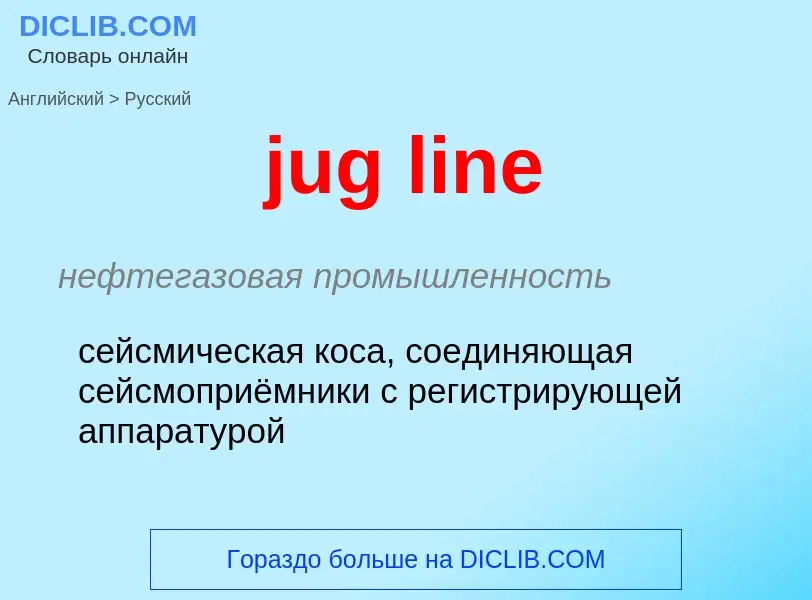 Как переводится jug line на Русский язык