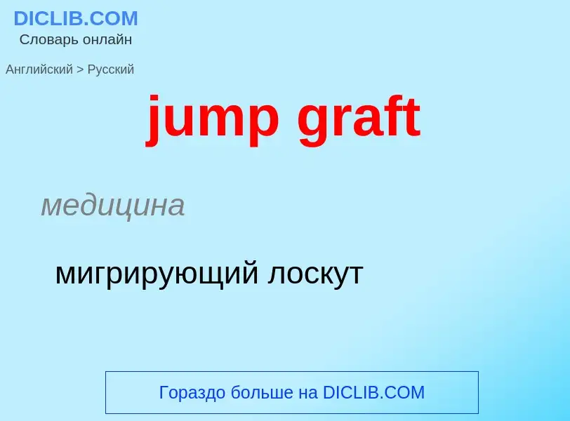 Как переводится jump graft на Русский язык