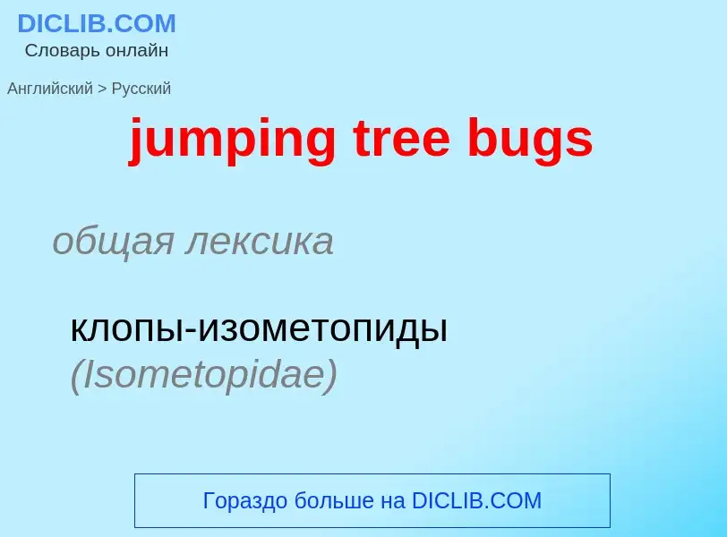 Μετάφραση του &#39jumping tree bugs&#39 σε Ρωσικά