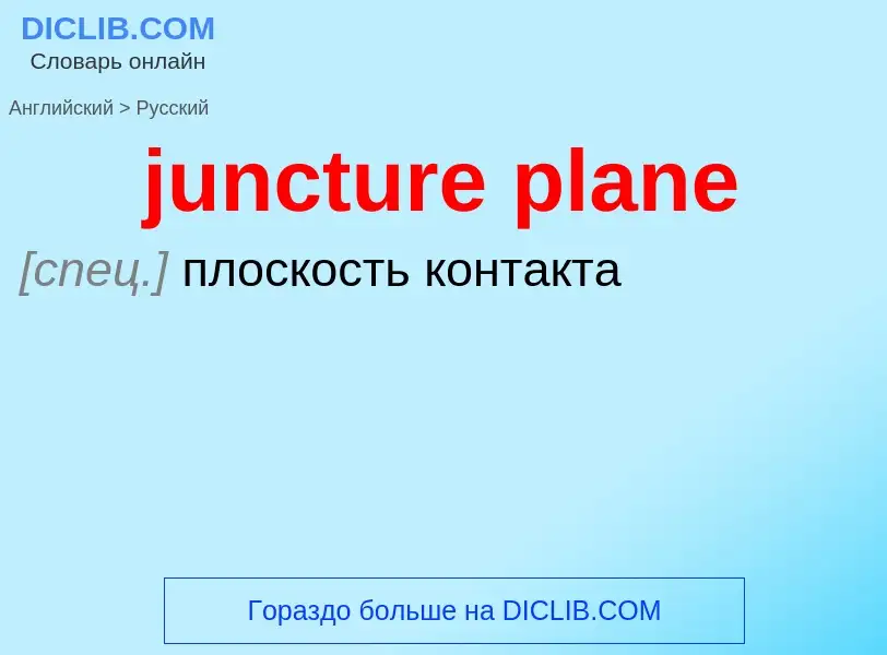 Μετάφραση του &#39juncture plane&#39 σε Ρωσικά