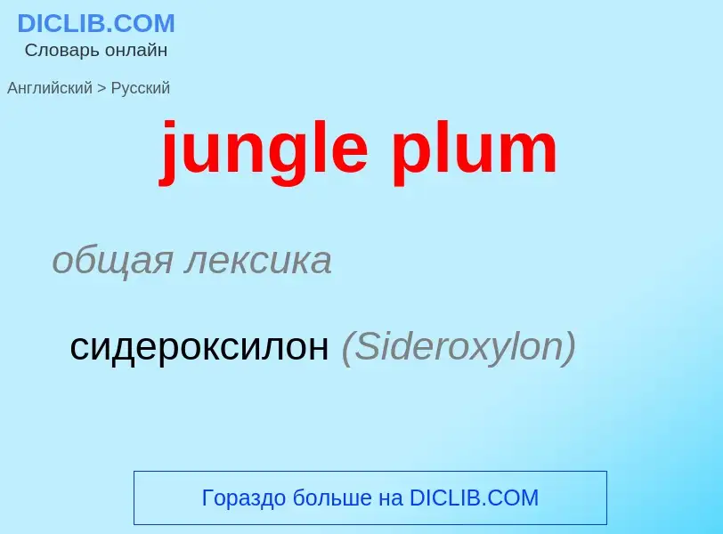 Μετάφραση του &#39jungle plum&#39 σε Ρωσικά