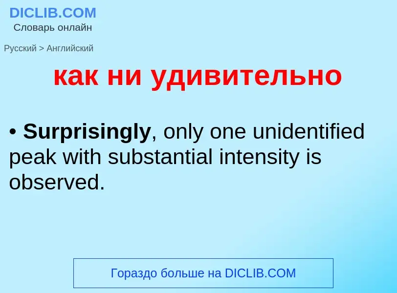 Как переводится как ни удивительно на Английский язык