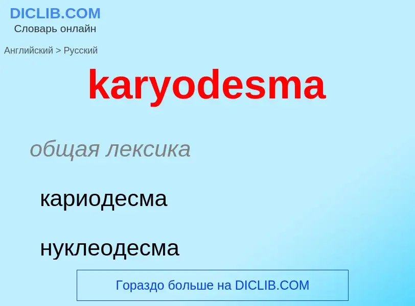 Как переводится karyodesma на Русский язык