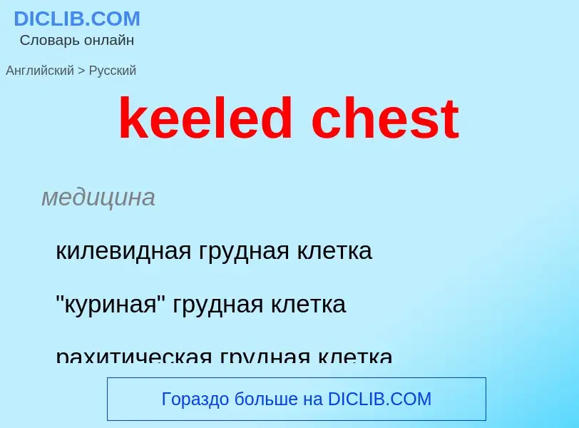 Как переводится keeled chest на Русский язык