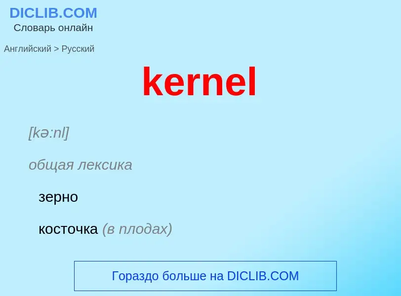 What is the Russian for kernel? Translation of &#39kernel&#39 to Russian