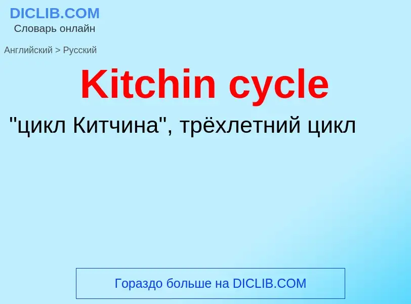 Как переводится Kitchin cycle на Русский язык