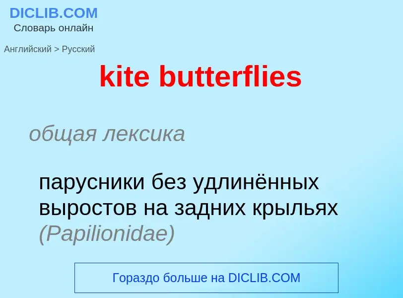 Как переводится kite butterflies на Русский язык