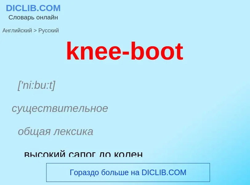 Как переводится knee-boot на Русский язык