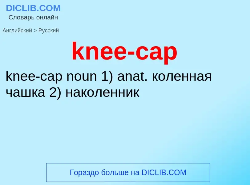 Как переводится knee-cap на Русский язык