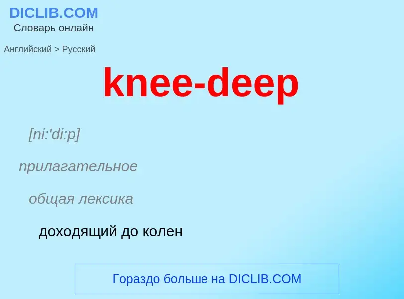 Как переводится knee-deep на Русский язык