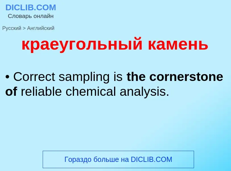 Μετάφραση του &#39краеугольный камень&#39 σε Αγγλικά