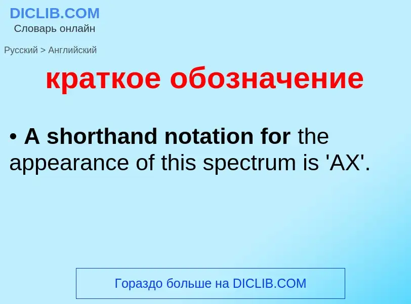 Как переводится краткое обозначение на Английский язык