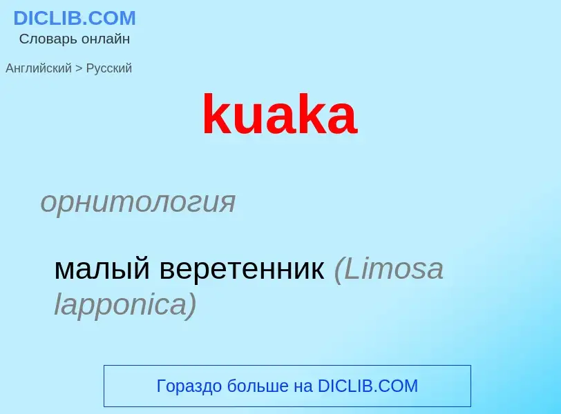 Como se diz kuaka em Russo? Tradução de &#39kuaka&#39 em Russo