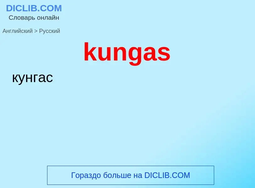 Como se diz kungas em Russo? Tradução de &#39kungas&#39 em Russo