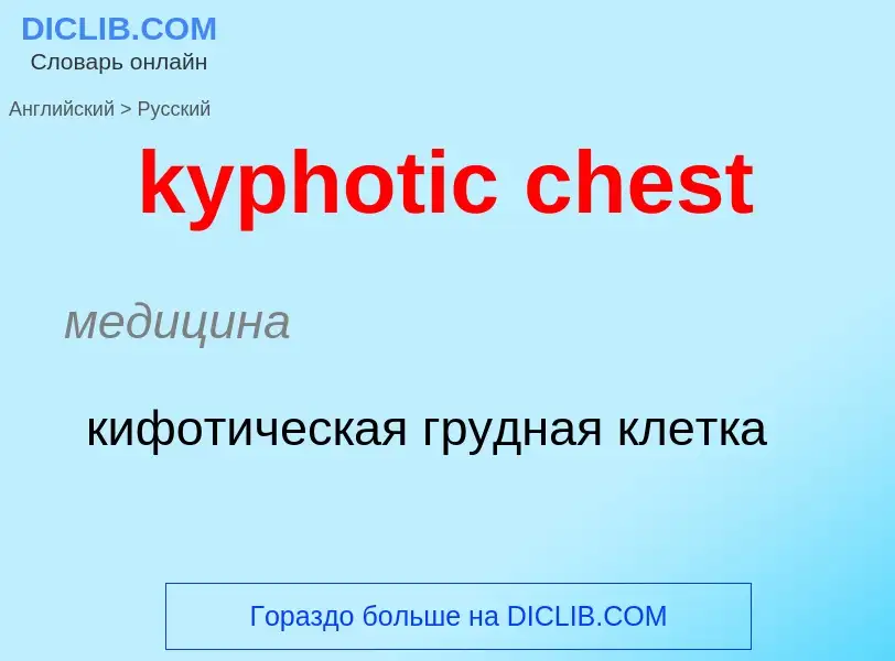 Как переводится kyphotic chest на Русский язык