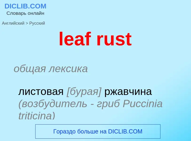 Μετάφραση του &#39leaf rust&#39 σε Ρωσικά