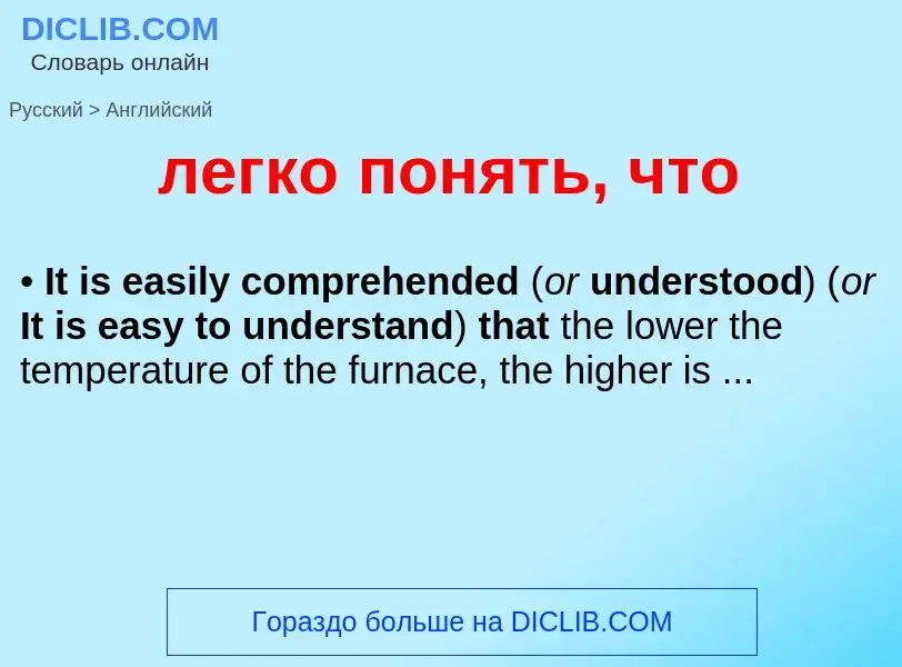 Как переводится легко понять, что на Английский язык