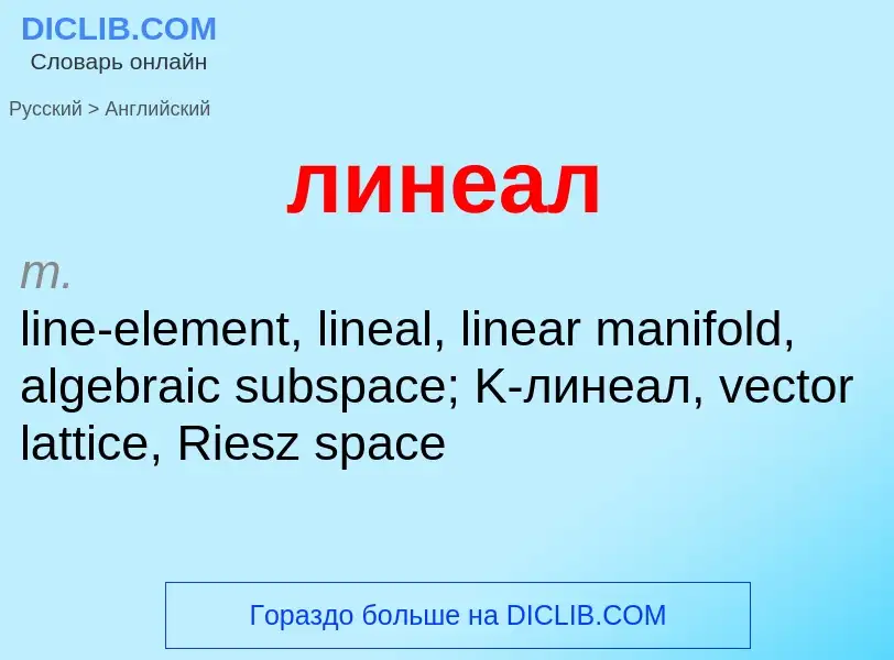 What is the English for линеал? Translation of &#39линеал&#39 to English