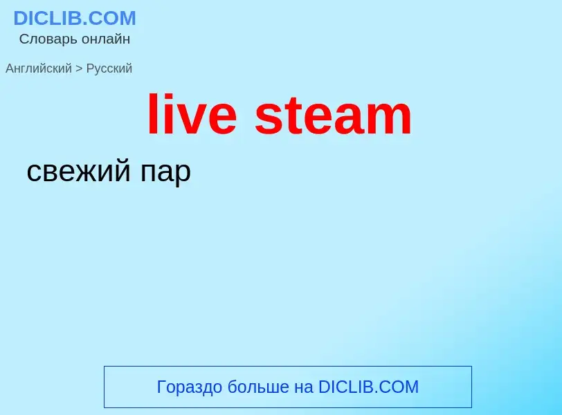 What is the Russian for live steam? Translation of &#39live steam&#39 to Russian