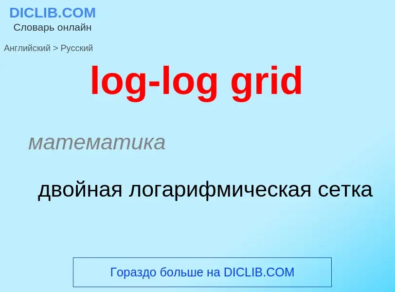 What is the Russian for log-log grid? Translation of &#39log-log grid&#39 to Russian