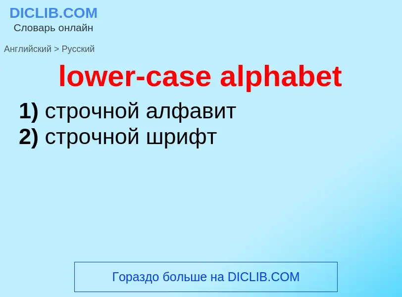 Как переводится lower-case alphabet на Русский язык