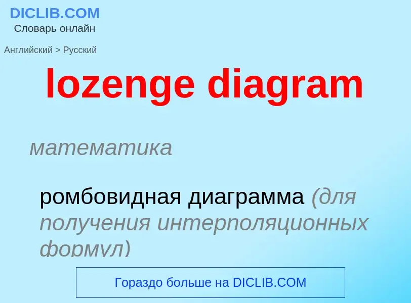 Μετάφραση του &#39lozenge diagram&#39 σε Ρωσικά