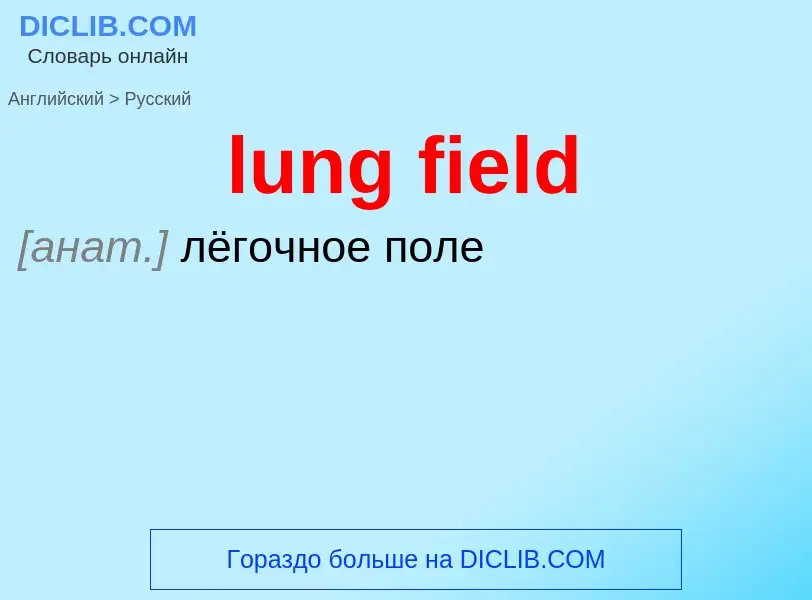 Μετάφραση του &#39lung field&#39 σε Ρωσικά